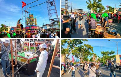 Sat Intelkam Polresta Bengkulu Lakukan Pengamanan Ritual Tabut Naik Puncak