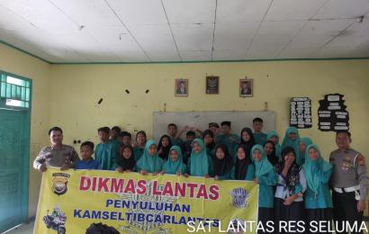 Sat Lantas Polres Seluma Lakukan Penyuluhan Tertib Berlalulintas di SMPN 38 Seluma