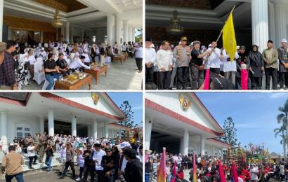 Polresta Bengkulu dan Polsek Jajaran Gelar Pengamanan Kegiatan Arak Gedang Tabut Tebuang
