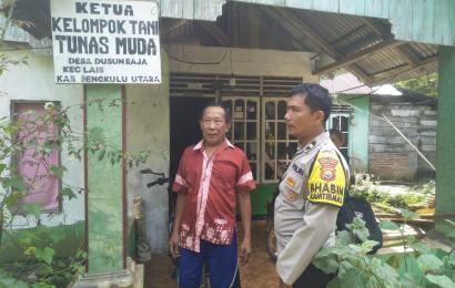 Dukung Ketahanan Pangan, Bhabinkamtibmas Sambangi Kelompok Tani