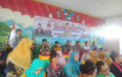 Bhabinkamtibmas Hadiri Giat Sosialisasi Kampung Moderasi Beragama Desa Rama Agung 