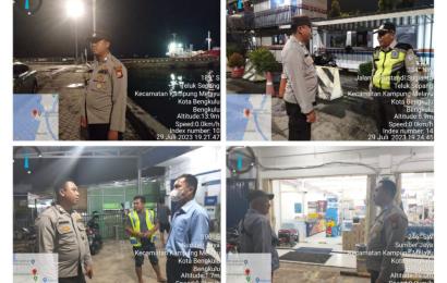 Lakukan Pengamanan, Personel Polsek KSKP Pulau Baai Patroli Malam di Seputaran Wilayah Hukum