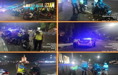 Patroli Rutin Cegah dan Tindak Kegiatan Aksi Balap Liar, Polresta Bengkulu Amankan 4 Unit Kendaran