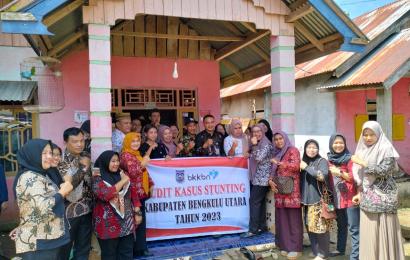 Dukung Percepatan Penurunan Stunting, Bhabinkamtibmas Polsek Lais Hadiri Audit Kasus Stunting dan Sosialisasi Pencegahan Pernikahan Dini