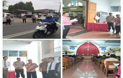 Lakukan Patroli, Polsek Ratu Agung Monitoring Kegiatan Ibadah di Gereja GKII