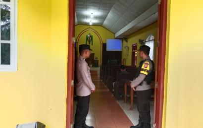 Polres Benteng dan Polsek Jajaran Laksanakan Pengamanan Ibadah Mingguan Umat Nasrani