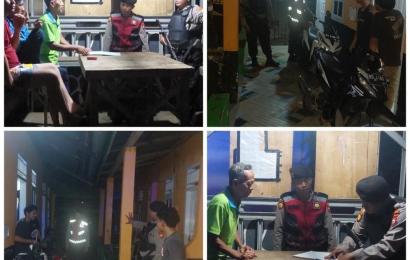 Sambangi Penghuni Kost dan Pos Ronda, Sat Samapta Patroli Sampaikan Imbauan Kamtibas