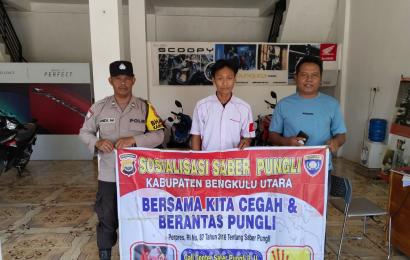 Bhabinkamtibmas Sosialisasi Saber Pungli Bersama Pegawai Astra  