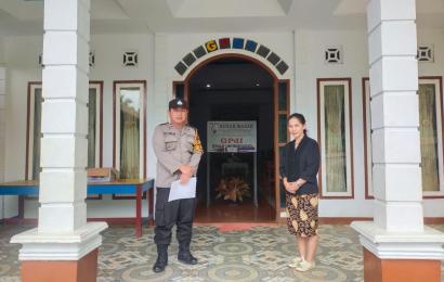 Menjaga Umat Kristiani Laksanakan Ibadah minggu, Polsek Giri Mulya Lakukan Pengamanan