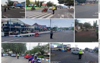 Berikan Pengamanan di Pagi Hari, Sat Lantas Polresta Bengkulu dan Polsek Jajaran Gelar Commander Wish