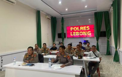 Polres Lebong Ikuti Vicon Sosialisasi Program Quickwins Presisi