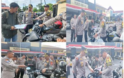 Jelang Pemilu 2024, Kabag Log Polresta Bengkulu Cek Kesiap Siagaan Randis