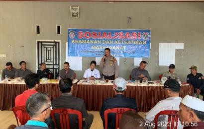 Kapolsek Sukaraja Laksanakan Penyuluhan Tentang Narkoba dan KDRT