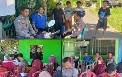 Sambangi Ketua RT 17 Kelurahan Tanah Patah, Polsek Ratu Agung Sampaikan Imbauan Kamtibmas