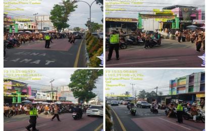 Satlantas Polresta Bengkulu Laksanakan Gatur Lalin Sore Hari