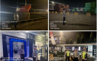Poslsek KSKP Pulau Baai Patroli Malam Cegah Terjadinya Tindak Pidana dan Gangguan Kamtibmas
