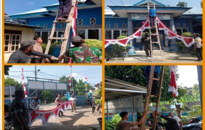 Hadir di Tengah Masyarakat, Bhabinkamtibmas Bersinergi dengan Babinsa Melakukan Gotong Royong