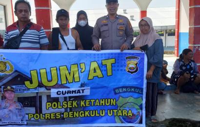 Dengarkan Keluhan Masyarakat Polsek Ketahun Gelar Jumat Curhat Guna Mewujudkan Situasi Kamtibmas