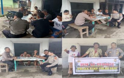 Sambang dan Jumat Curhat Polsek KSKP Pulau Baai Sasar Warga Sekitar