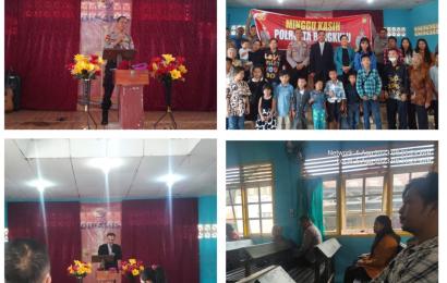 Minggu Kasih, Personel Polresta Bnegkulu Dengarkan Keluhan Jemaat Gereja GKKD