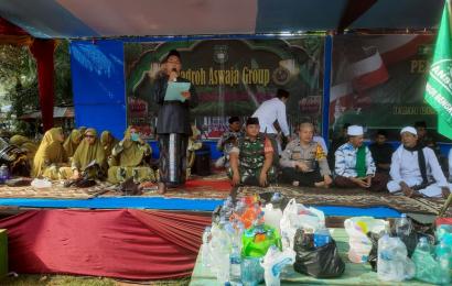 Polsek Sukaraja Hadiri dan Lakukan Pengamanan Kegiatan Manakib Qubro Syaikh Abdul Qodir Al-Jailani di Desa Sari Mulyo