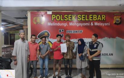 Curi Ayam, 2 Pemuda Kelurahan Betungan di Berikan Pembinaan Oleh Polsek Selebar 
