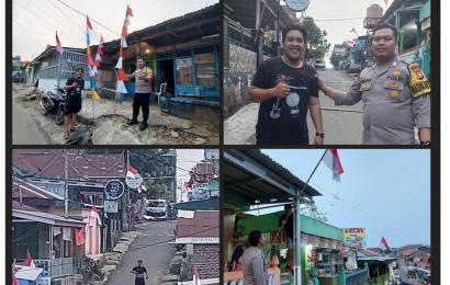 Patroli Keliling, Bhbainkamtibmas Ingatkan Warga Pasang Bendera 