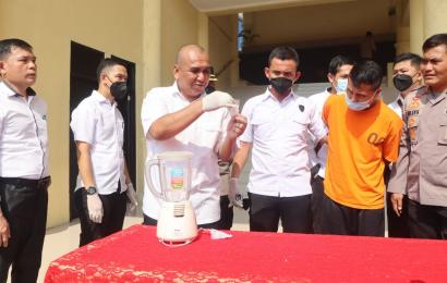 Barang Bukti Sabu Senilai 30 Juta Rupiah Dimusnahkan Polda Bengkulu