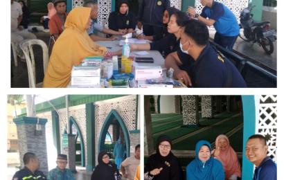 Dampingi Kegiatan Bakti Sosial Biddokkes Polda Bengkulu, Bhabinkamtibmas Sukarami Berikan Imbauan  