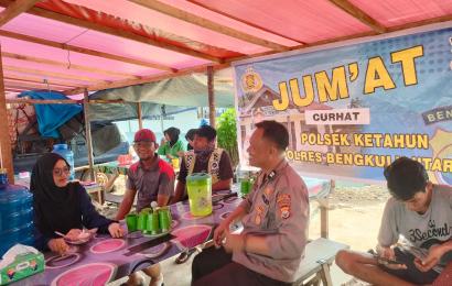 Polsek Ketahun Gelar Jumat Curhat Guna Mewujudkan Situasi Kamtibmas