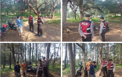 Patroli Mobiling Sore Hari, Sat Samapta Polresta Bengkulu Sambangi Wisatawan Pantai Panjang