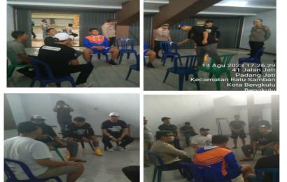 Antisipasi Tindak Pidana, Polsek Ratu Agung Datangi TKP Keributan Turnament Bola Basket 