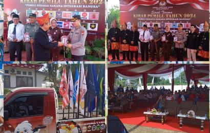 Kapolrseta Bengkulu, Hadiri Serah Terima Kirab Pemilu 