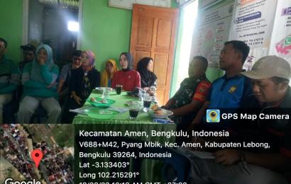 Bhabinkamtibmas Polsek Lebong Utara Hadiri RKPDes di Desa Pyang Mbik
