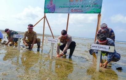Polsek Enggano Ikuti Program Polri Penanaman Pohon Serentak 