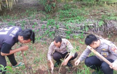 Penanaman Pohon Menjadi Upaya Polsek Giri Mulya untuk Penghijauan dan Kelestarian Lingkungan