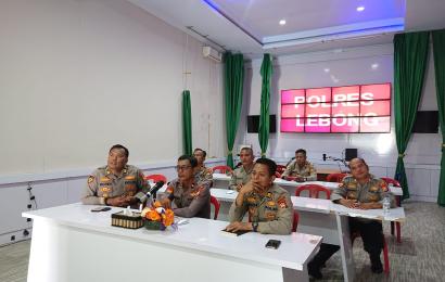 Polres Lebong Ikuti Zoom Meeting Rapat Anev Rutin Program Quick Wins Presisi