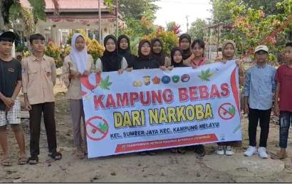 Deklarasi Kelurahan Sumber Jaya Sebagai Kampung Bebas dari Narkoba, Polresta Bengkulu Libatkan Para Pelajar
