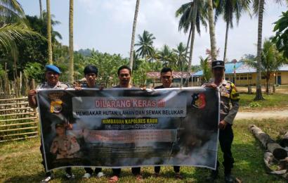 Sosialisasi Karhutlah di Desa Tanjung Baru, Polsek Kaur Tengah Cegah Pembakaran Hutan 