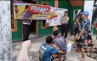 Kapolsek Maje Minggu Kasih Bersama Warga Desa Tanjung Beringin 