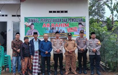 Berikan Ilmu Bermanfaat untuk Anak-Anak, Polsek Bermani Ulu Buka Bimbel Perpustakaan dan Pengajian Gratis 
