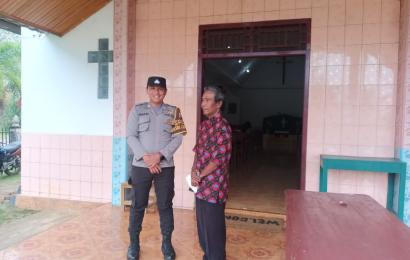 Polsek Giri Mulya Pastikan Ibadah Minggu Umat Kristiani Aman