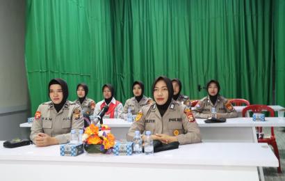 Polwan Polres Lebong Ikuti Webinar Peningkatan Kompetensi