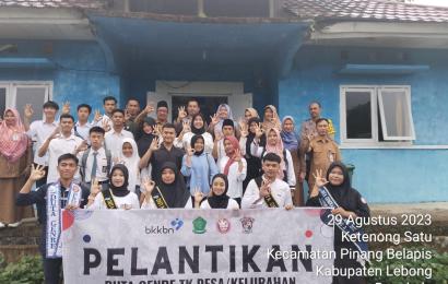 Wakapolsek dan Bhabinkamtibmas Polsek Lebong Utara Hadiri Minilokakarya dan Pengukuhan Duta Genre  