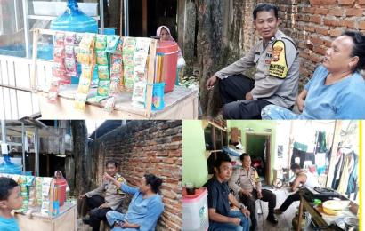 Sambangi Warga Kelurahan Penggantungan, Polsek Ratu Samban Sampaikan Pesan Kamtibmas 