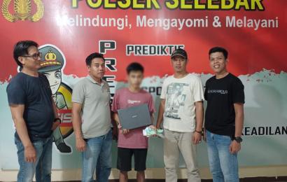 Curi Laptop Mahasiswi di Kos, Pemuda Asal Pino Diamankan Polsek Selebar