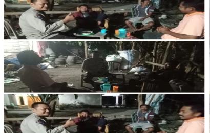 Patroli DDS, Bhabinkatibmas Sukarami Sampaikan Imbaun Kamtibmas