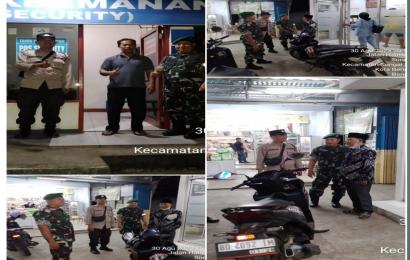 Patroli Gabungan, Polsek Teluk Segara dan Koramil 407-06 Sasar Objek Vital 