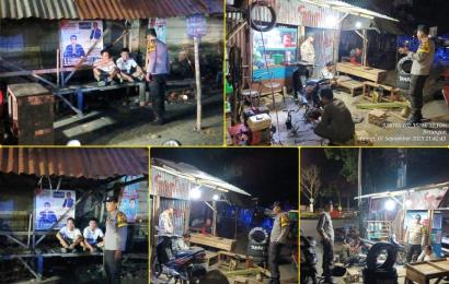 Patroli Dialogis, Bhabinkamtibmas Sambangi Warga Sampaikan Imbauan Kamtibmas