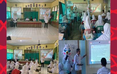 Polres BS Lakukan Pengamanan Sosialisasi Kirab Pemilu 2024 di SMKN I  BS dan SMAN I BS